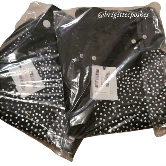 CHIARA FERRAGNI Long Short Crystal Black Denim - Picture 4 of 7